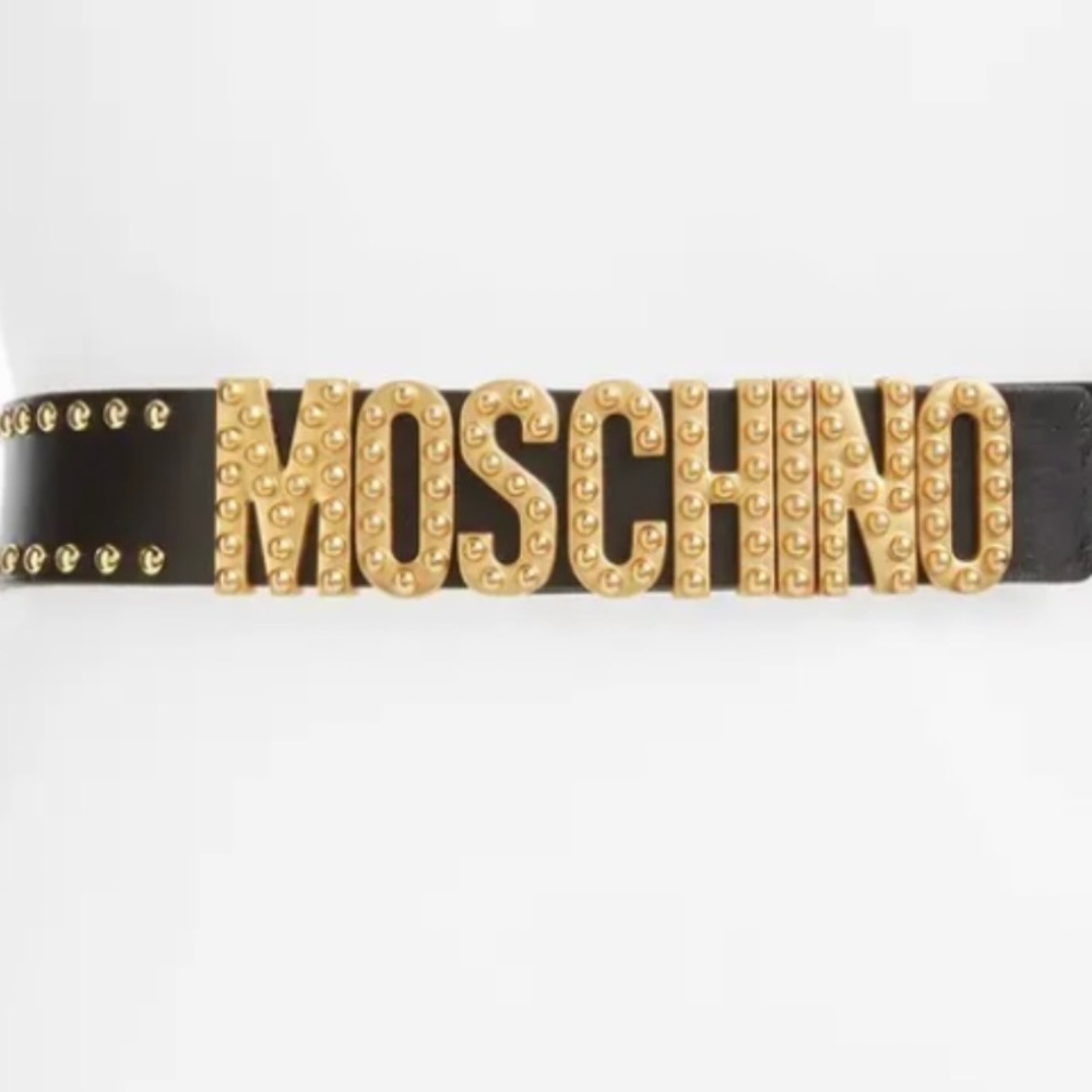 COPY - Moschino studded belt used gold little discolored